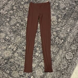 NEW Naked Wardrobe Chocolate Ribbed Leggings
